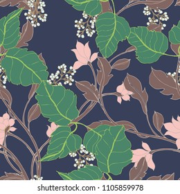 Abstract elegance pattern with floral background.