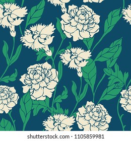 Abstract elegance pattern with floral background.