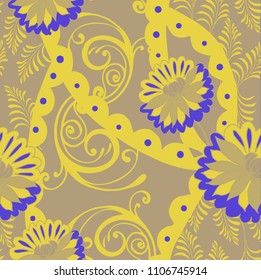 Abstract elegance pattern with floral background.