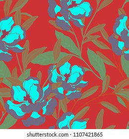 Abstract elegance pattern with floral background.