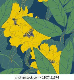 Abstract elegance pattern with floral background.
