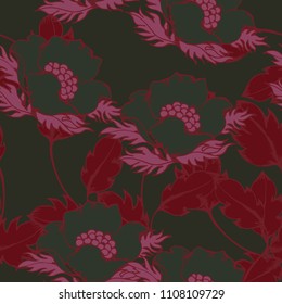 Abstract elegance pattern with floral background.