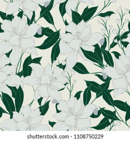 Abstract elegance pattern with floral background.