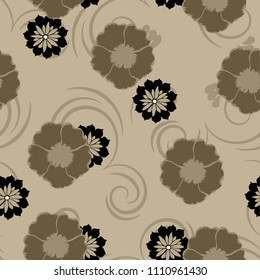 Abstract elegance pattern with floral background.
