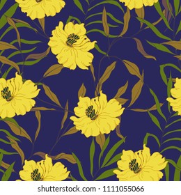Abstract elegance pattern with floral background.