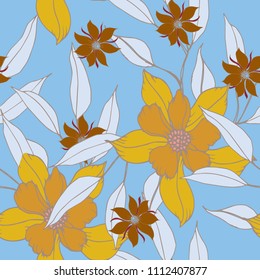 Abstract elegance pattern with floral background.
