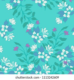 Abstract elegance pattern with floral background.