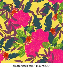 Abstract elegance pattern with floral background.