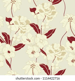 Abstract elegance pattern with floral background.