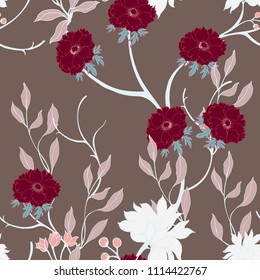 Abstract elegance pattern with floral background.