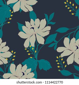 Abstract elegance pattern with floral background.