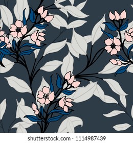 Abstract elegance pattern with floral background.