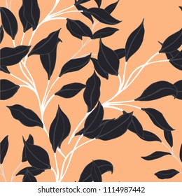 Abstract elegance pattern with floral background.