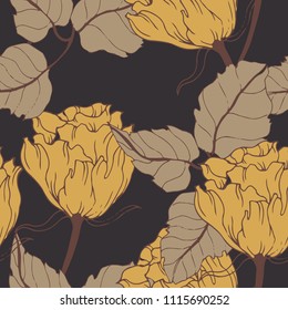Abstract elegance pattern with floral background.
