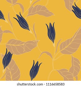 Abstract elegance pattern with floral background.
