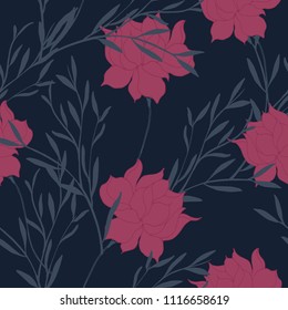 Abstract elegance pattern with floral background.
