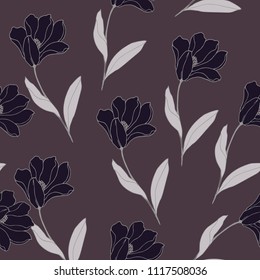 Abstract elegance pattern with floral background.