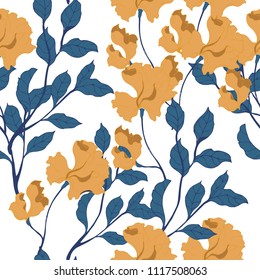 Abstract elegance pattern with floral background.