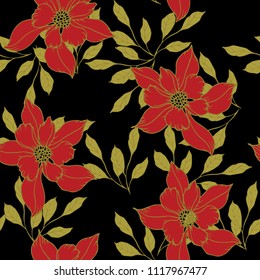 Abstract elegance pattern with floral background.