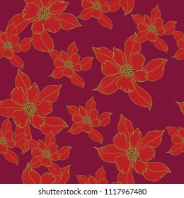 Abstract elegance pattern with floral background.