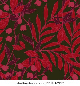 Abstract elegance pattern with floral background.