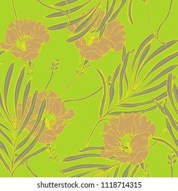 Abstract elegance pattern with floral background.