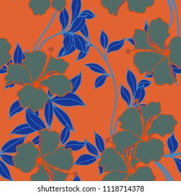 Abstract elegance pattern with floral background.