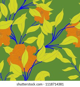 Abstract elegance pattern with floral background.