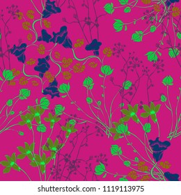 Abstract elegance pattern with floral background.