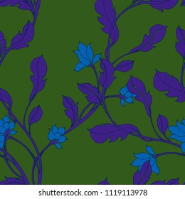 Abstract elegance pattern with floral background.
