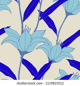 Abstract elegance pattern with floral background.