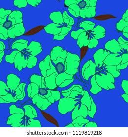 Abstract elegance pattern with floral background.