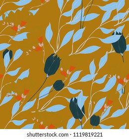 Abstract elegance pattern with floral background.