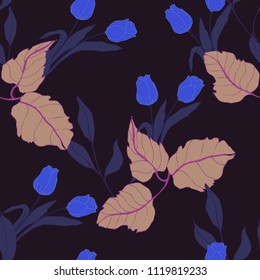 Abstract elegance pattern with floral background.
