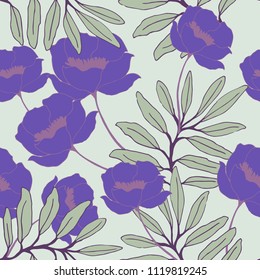 Abstract elegance pattern with floral background.