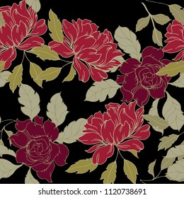 Abstract elegance pattern with floral background.

