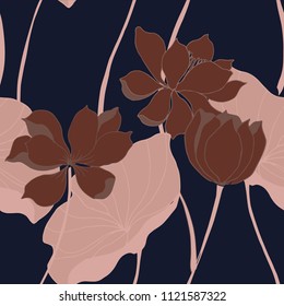 Abstract elegance pattern with floral background.
