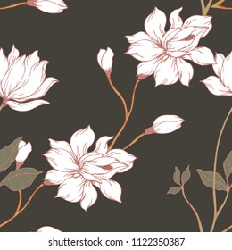 Abstract elegance pattern with floral background.

