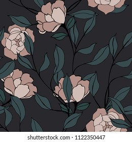 Abstract elegance pattern with floral background.
