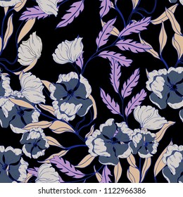 Abstract elegance pattern with floral background.
