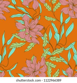 Abstract elegance pattern with floral background.
