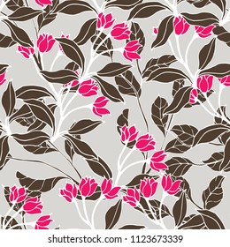 Abstract elegance pattern with floral background.