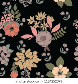 Abstract elegance pattern with floral background.