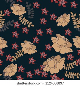 Abstract elegance pattern with floral background.
