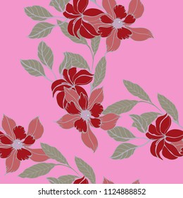 Abstract elegance pattern with floral background.