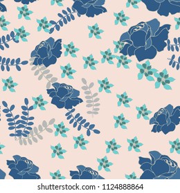 Abstract elegance pattern with floral background.