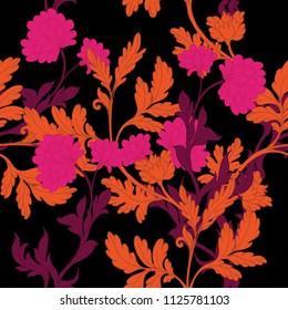 Abstract elegance pattern with floral background.