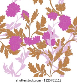 Abstract elegance pattern with floral background.