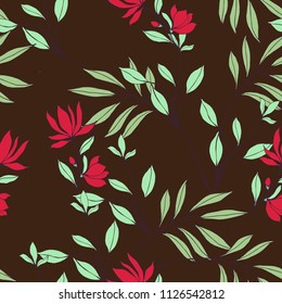 Abstract elegance pattern with floral background.