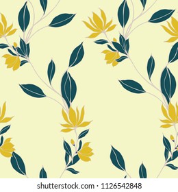 Abstract elegance pattern with floral background.